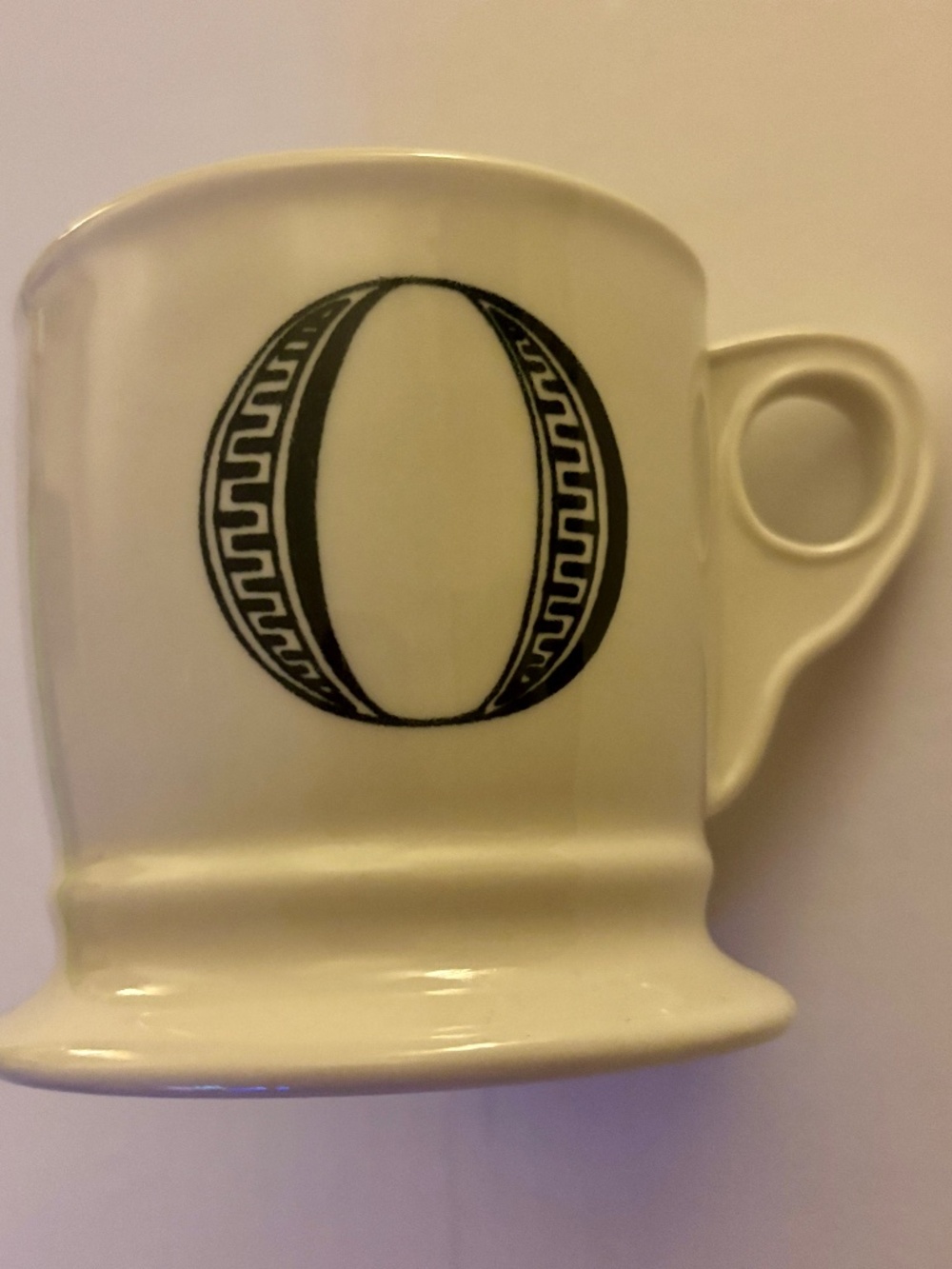 Vintage Anthropologie “O” Monogram Retro Pedestal Mug
